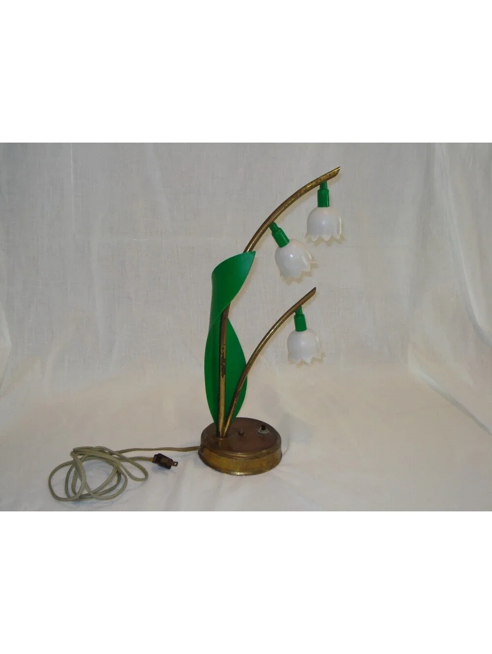 Vintage 1940's Lily of the Valley Table Lamp by Astro Lamps of Hollywood, CA